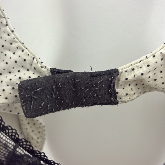 Body By Victoria’s Secret Padded Perfect Coverage 32D Bra Black White Polka Dot - Picture 6 of 10